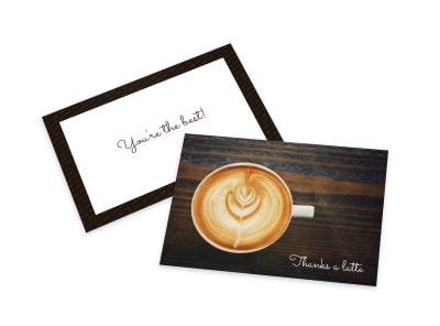 Coffee Thank You Card Template preview