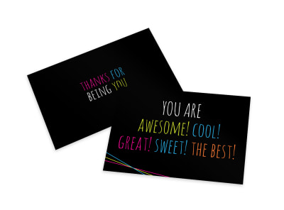 Awesome Thank You Card Template preview