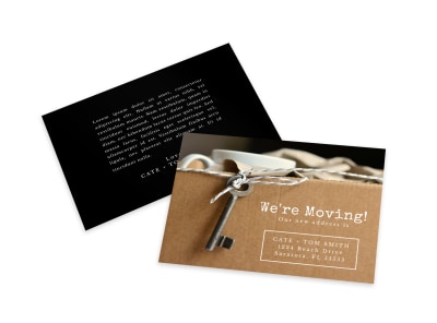 We're Moving Card Template preview