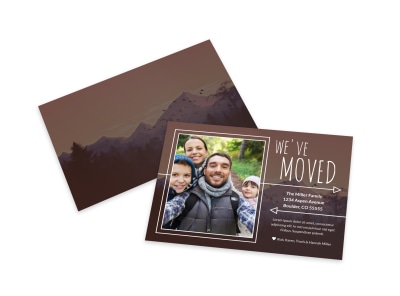 We Moved Card Template preview
