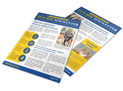 School Newsletters Template Preview