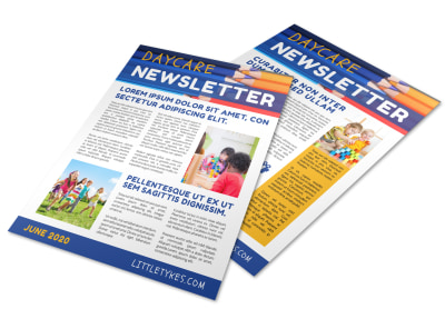 Cool Daycare Newsletter Template preview