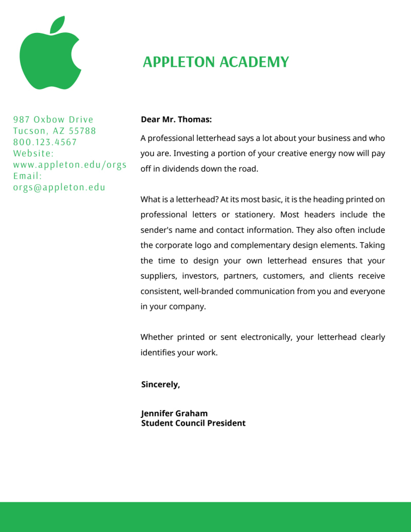 Apple Letterhead Template
