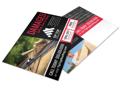 Roofing Postcard Template btbey0fzay preview