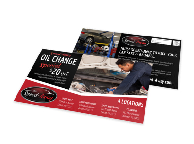 Auto Oil Change EDDM Postcard Template c3ec2x2wvn preview