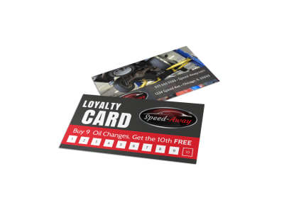 Auto Oil Change Loyalty Card Template siykdygmfq preview