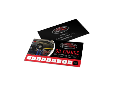 Auto Oil Change Loyalty Card Template o9ii1wr52p preview