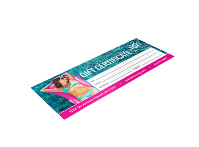 Tanning Salon Gift Certificate Template 2zyh50bhb7 preview