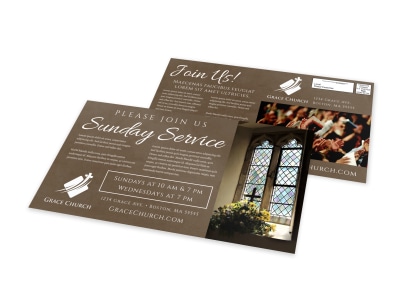 Church Invitation EDDM Postcard Template fvbbc1r4me preview