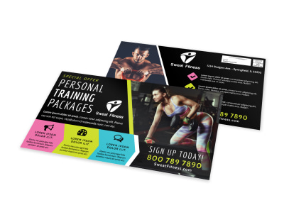 Fitness Special Offer EDDM Postcard Template eq6s91jnzk preview
