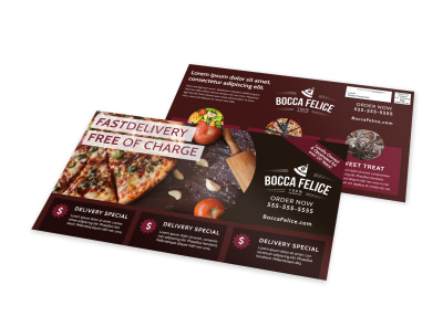 Delivery Service Restaurant EDDM Postcard Template u0hwmmo2nn preview
