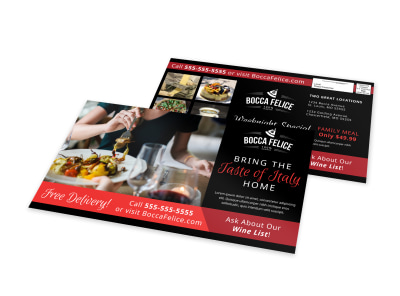 Italian Restaurant EDDM Postcard Template 3zx18p6067 preview