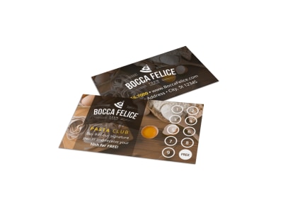 Italian Restaurant Loyalty Card Template scll5gcz1z preview