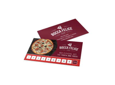 Pizza Restaurant Loyalty Card Template uhbl8acoeq preview