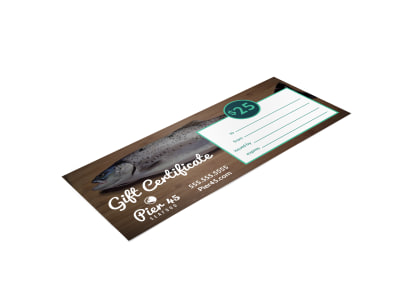 Seafood Restaurant Gift Certificate Template jrmszpzwvw preview