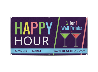 Happy Hour Bar Banner qt2azzie93