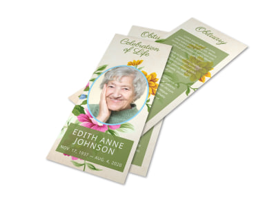 Celebration of Life Funeral Flyer Template attmuy06u9 preview
