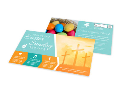 Easter Church Service EDDM Postcard Template ire9y3cbez preview