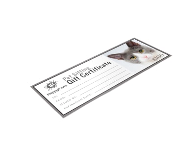 Pet Sitting Gift Certificate Template 9hhyc9lwet preview