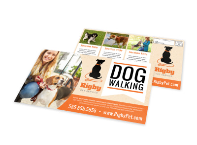 Dog Walking EDDM Postcard Template gjr6s20upu preview