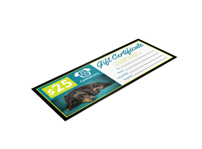 Dog Grooming Gift Certificate Template b8m6rc45no preview