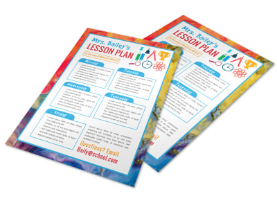 Lesson Plan School Flyer Template 2tvs3w53r4 preview