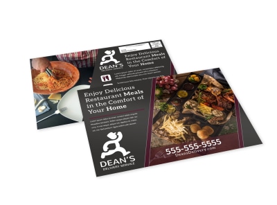 Delivery Service Restaurant EDDM Postcard Template 4qlcfcjft9 preview