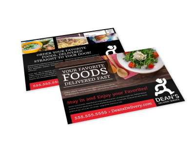 Delivery Service Restaurant EDDM Postcard Template d30dnjx7n0 preview