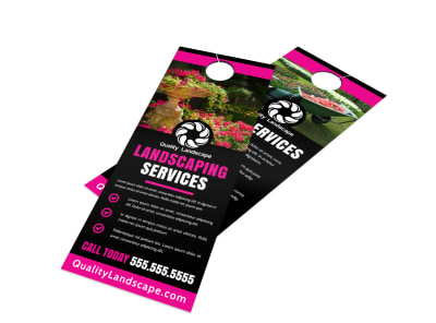 Landscaping Services Offered Door Hanger Template viwcf9ni9u preview