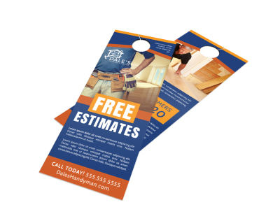 Free Estimate Handyman Door Hanger Template g7vakm7cxf preview