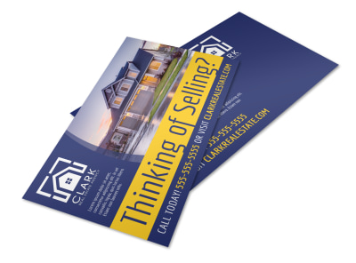 Thinking Of Selling Real Estate Postcard Template cb730ojg4c preview