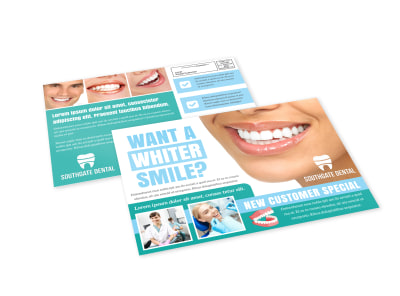 Teeth Whitening Dental EDDM Postcard Template skj1ithfvx preview