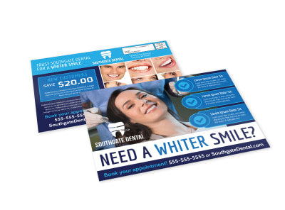 Teeth Whitening Dental EDDM Postcard Template r390o8dgi3 preview