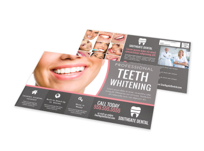 Teeth Whitening Dental EDDM Postcard Template oxh4qe6c7y preview