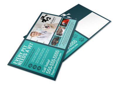 Veterinarian Postcard Template v5ruo7pytq preview