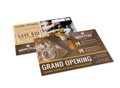 Restaurant Grand Opening EDDM Postcard Template k6yt7rjogc preview