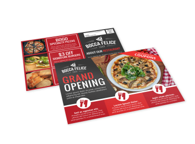 Restaurant Grand Opening EDDM Postcard Template whrxlflmbw preview