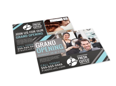 Hair Salon Grand Opening EDDM Postcard Template 1xbeg3o8w5 preview