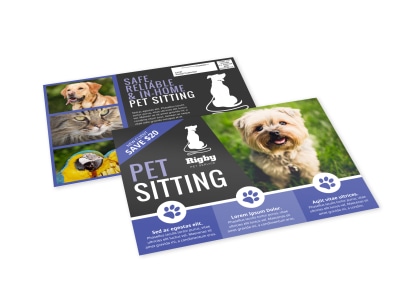 Pet Sitting EDDM Postcard Template bpb6l63lpp preview