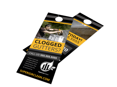 Gutter Cleaning Door Hangers Template Preview