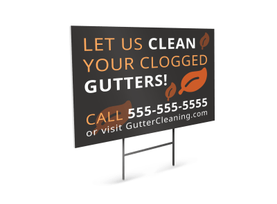 Gutter Cleaning Yard Signs Template Preview