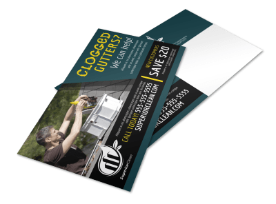 Gutter Cleaning Postcards Template Preview