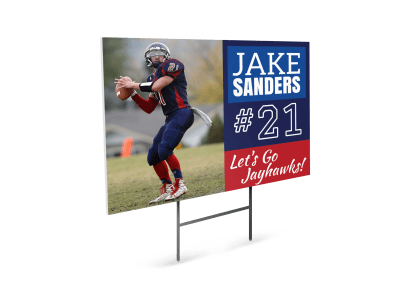 Favorite Football Player Yard Sign Template 