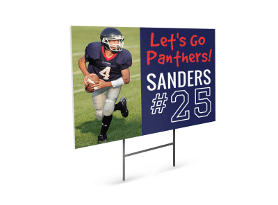 Favorite Football Player Yard Sign Template 