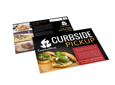 Curbside Pickup Restaurant EDDM Postcard Template g7amfenmzq preview