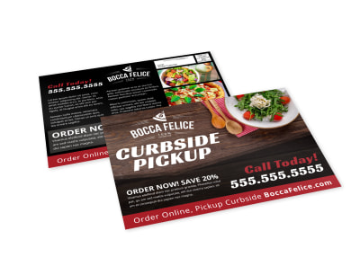 Curbside Pickup Restaurant EDDM Postcard Template jzv91kqm2v preview