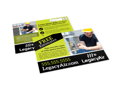 Free Estimates HVAC EDDM Postcard Template pgtc6rvxu5 preview