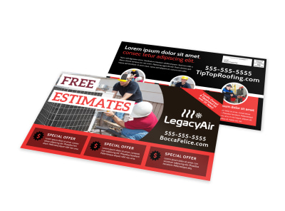 Free Estimates HVAC EDDM Postcard Template gtqju3m4bz preview
