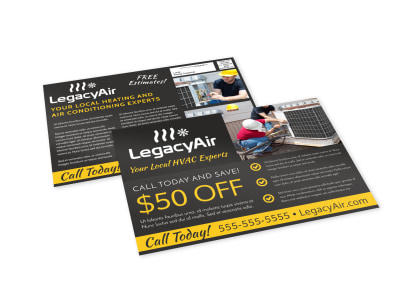 HVAC Special Offers EDDM Postcard Template h135ow7kv8 preview