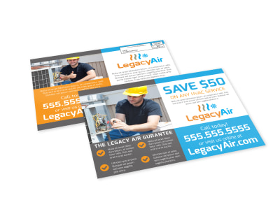 HVAC Special Offers EDDM Postcard Template bp875jlczd preview
